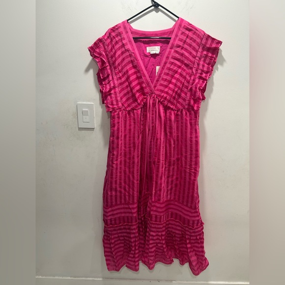 NWT Anthropologie V-neck Ruffled Tiered Babydoll Dress - Picture 3 of 6